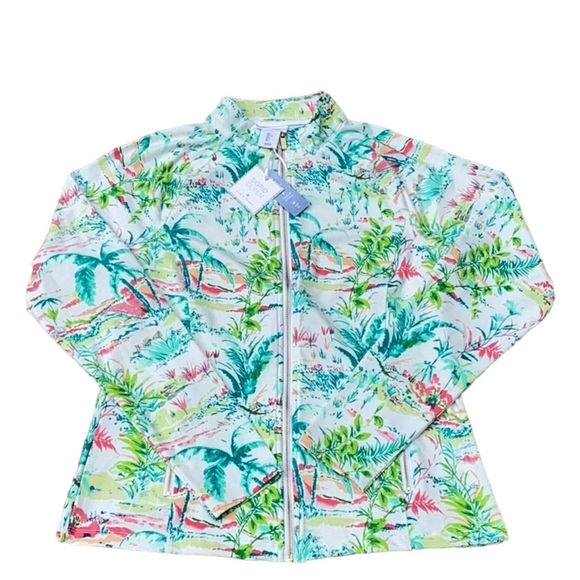 SIGRID OLSEN NWT GOLF & TENNIS ZIP UP JACKET QUICK DRY UPF 50 MOISTURE WICKING - Picture 7 of 8